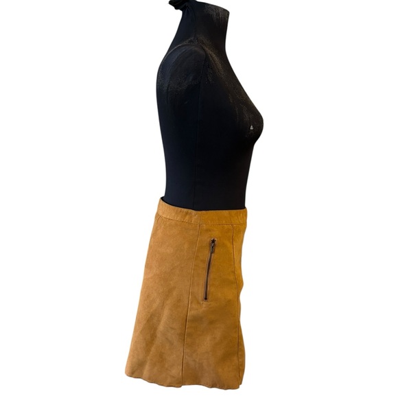 Tan Faux Suede Mini Skirt - Picture 5 of 9